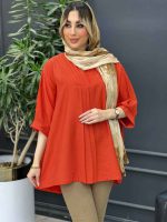 مانتو جلو بسته پیله دار کد 4650 - تصویر 7