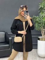 مانتو کتان بغل زیپ کد 4687 - تصویر 23