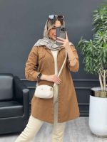 مانتو کتان بغل زیپ کد 4687 - تصویر 13