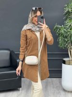 مانتو کتان بغل زیپ کد 4687 - تصویر 4