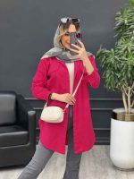 مانتو کتان بغل زیپ کد 4687 - تصویر 17