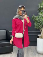 مانتو کتان بغل زیپ کد 4687 - تصویر 19