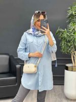 مانتو کتان بغل زیپ کد 4687 - تصویر 10