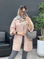 مانتو جلو زیپ پایین گت کد 4686 - تصویر 4
