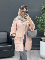 مانتو جلو زیپ پایین گت کد 4686 - تصویر 6