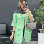 مانتو جلو زیپ پایین گت کد 4686