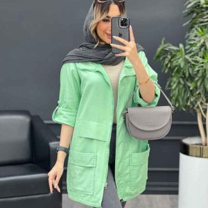 مانتو جلو زیپ پایین گت کد 4686