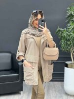 مانتو جلو زیپ پایین گت کد 4686 - تصویر 9