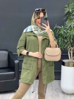 مانتو جلو زیپ پایین گت کد 4686 - تصویر 3