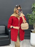 مانتو جلو زیپ پایین گت کد 4686 - تصویر 2