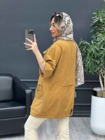 مانتو جلو زیپ پایین گت کد 4686 - تصویر 10