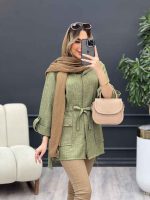 مانتو دکمه مخفی آستین پاگن کد 4693 - تصویر 15