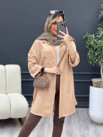 مانتو راه راه بغل سه دکمه کد 4695 - تصویر 16