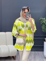 شومیز دو جیب طرح دار کد 4702 - تصویر 9