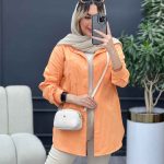 شومیز لینن پشت پاگن کد 4701