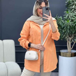 شومیز لینن پشت پاگن کد 4701