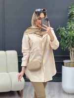 شومیز لینن پشت پاگن کد 4701 - تصویر 6