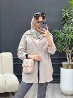 شومیز لینن پشت پاگن کد 4701 - تصویر 7