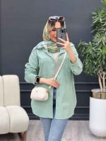 شومیز لینن پشت پاگن کد 4701 - تصویر 2
