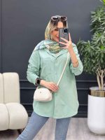 شومیز لینن پشت پاگن کد 4701 - تصویر 12