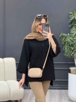 مانتو یقه سه دکمه جلو بسته کد 4698 - تصویر 13