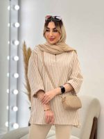 مانتو راه راه لمه دار کد 4697 - تصویر 10