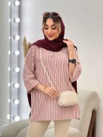 مانتو راه راه لمه دار کد 4697 - تصویر 14