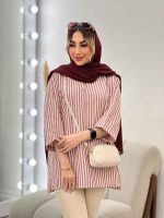 مانتو راه راه لمه دار کد 4697 - تصویر 7