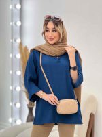 مانتو جلو بسته یقه دار کد 4692 - تصویر 18