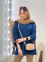 مانتو جلو بسته یقه دار کد 4692 - تصویر 13