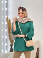 مانتو جلو بسته یقه دار کد 4692 - تصویر 17