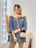 مانتو جلو بسته یقه دار کد 4692 - تصویر 12