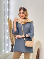 مانتو جلو بسته یقه دار کد 4692 - تصویر 20