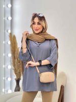مانتو جلو بسته یقه دار کد 4692 - تصویر 10