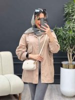 مانتو کتان جیب پیله نیکا کد 4713 - تصویر 11