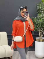 مانتو لینن رنگی بغل چهار دکمه کد 4707 - تصویر 15