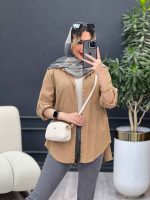 مانتو لینن رنگی بغل چهار دکمه کد 4707 - تصویر 13
