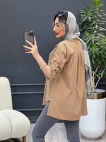 مانتو لینن رنگی بغل چهار دکمه کد 4707 - تصویر 16