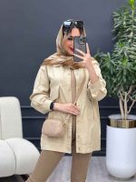 مانتو کتان جیب پیله نیکا کد 4713 - تصویر 7