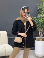 مانتو کتان جیب پیله نیکا کد 4713 - تصویر 4