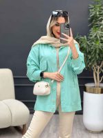 مانتو کتان جیب پیله نیکا کد 4713 - تصویر 8