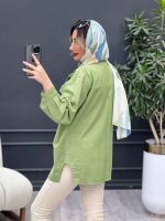 مانتو آستین برش دار ارغوان کد 4717 - تصویر 15