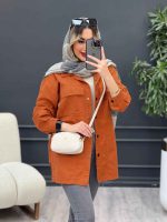 مانتو آستین برش دار ارغوان کد 4717 - تصویر 4