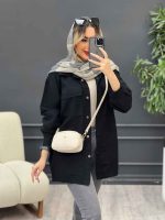 مانتو آستین برش دار ارغوان کد 4717 - تصویر 8