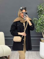 مانتو کتان زاپ دار دو جیب پاکتی کد 4689 - تصویر 18