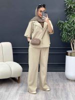 ست مانتو و شلوار جلو بسته دلوان کد 4719 - تصویر 24