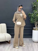 ست مانتو و شلوار جلو بسته دلوان کد 4719 - تصویر 21