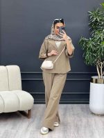ست مانتو و شلوار جلو بسته دلوان کد 4719 - تصویر 12