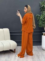ست مانتو و شلوار جلو بسته دلوان کد 4763 - تصویر 18