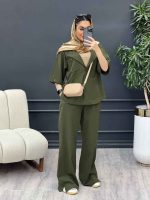 ست مانتو و شلوار جلو بسته دلوان کد 4719 - تصویر 10